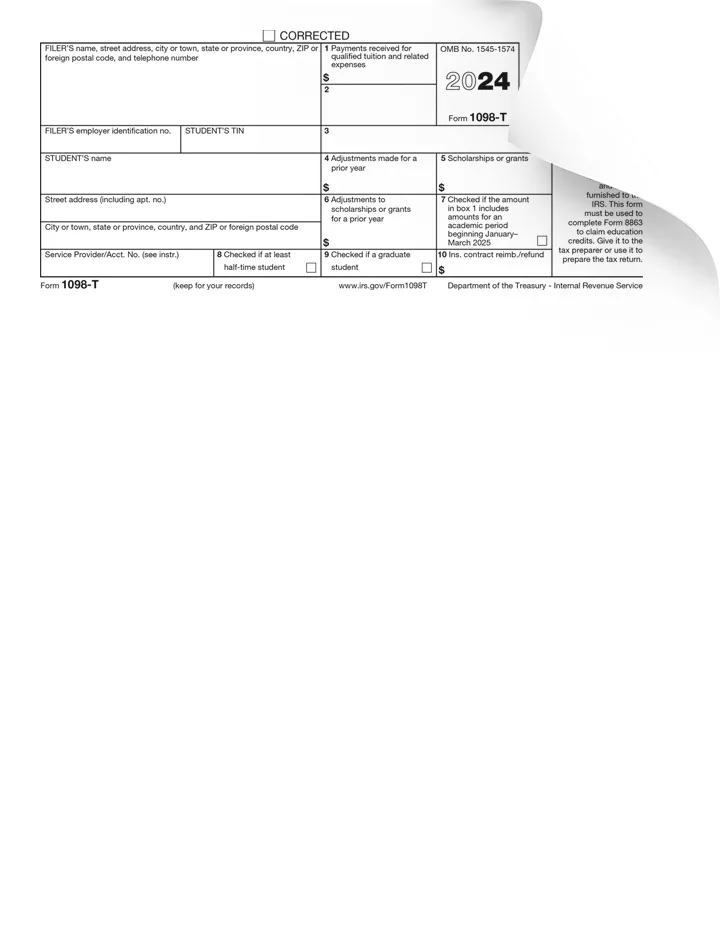 Form 1098-T Preview