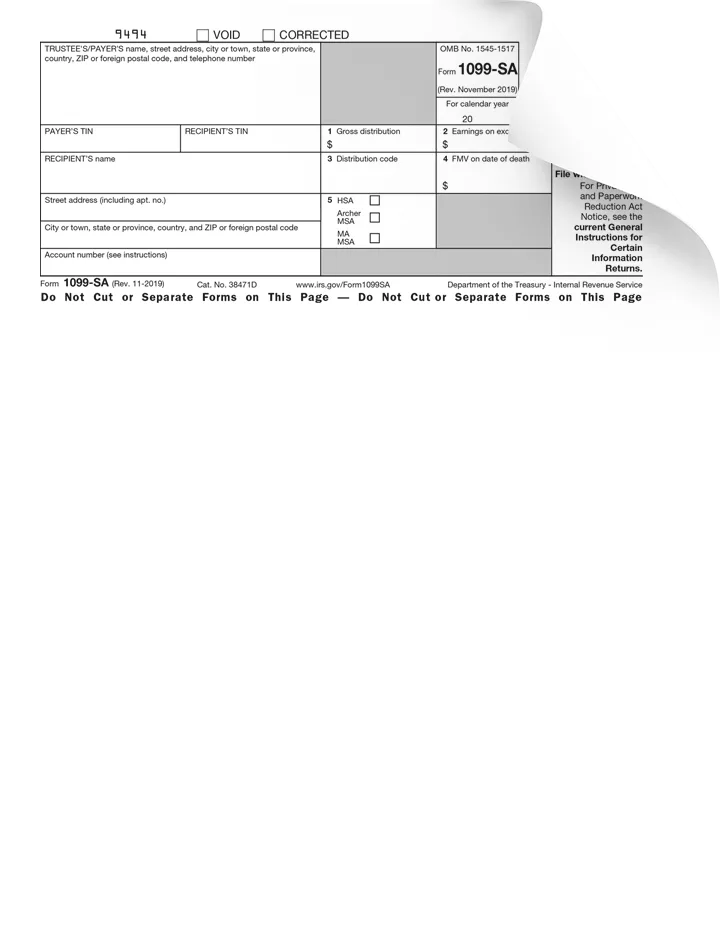 Form 1099-SA Preview