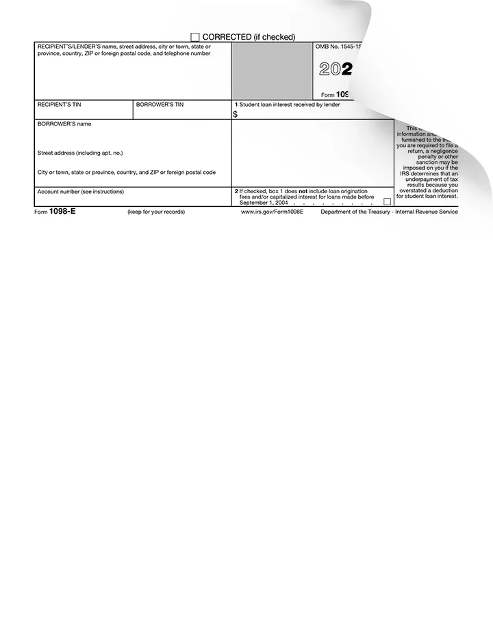 Form 1098-E Preview